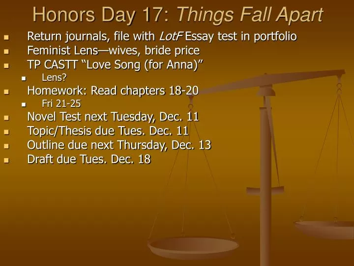 honors day 17 things fall apart