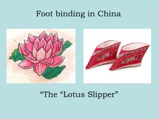 Foot binding in China