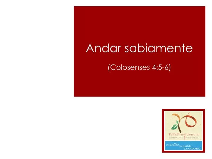 andar sabiamente colosenses 4 5 6