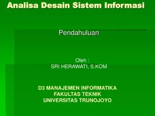 analisa desain sistem informasi