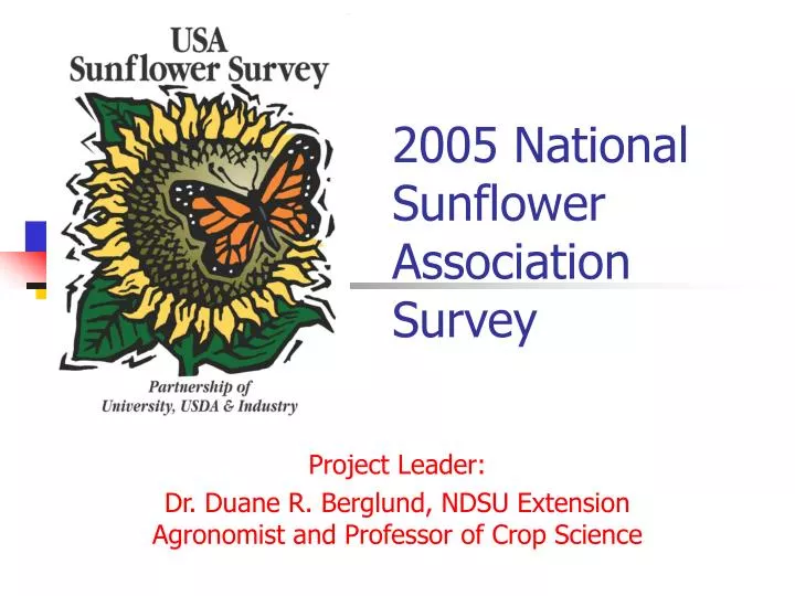 2005 national sunflower association survey
