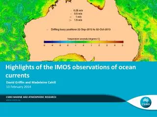 Highlights of the IMOS observations of ocean currents