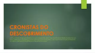 cronistas do descobrimento