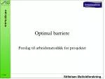 Optimal barriere - slide 1