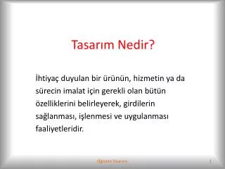 tasar m nedir