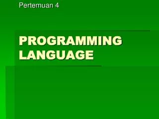 programming language