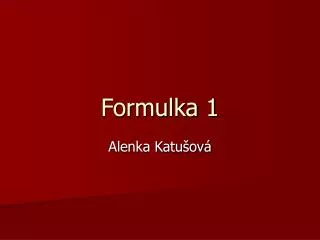 formulka 1