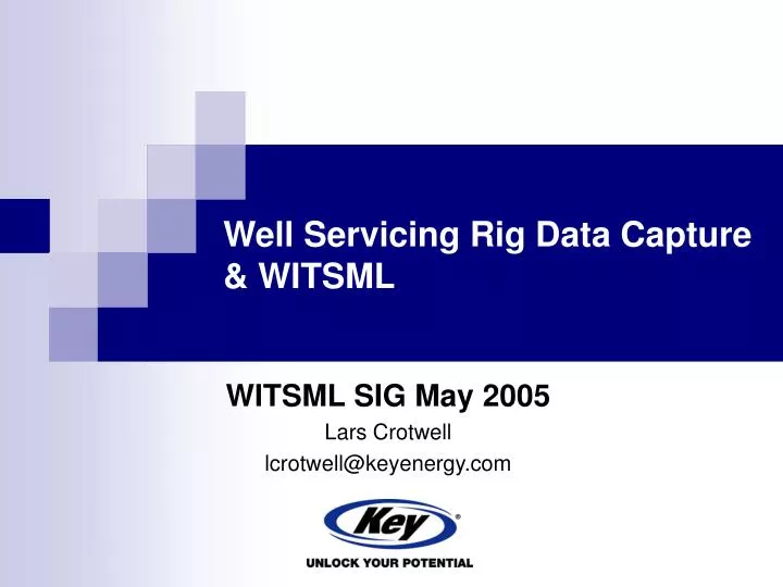 well servicing rig data capture witsml