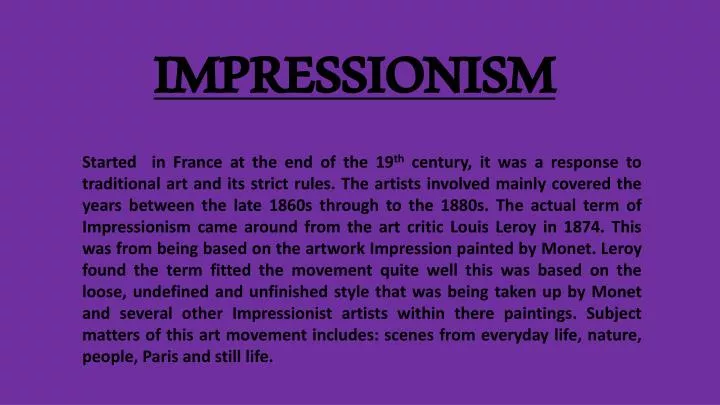 impressionism