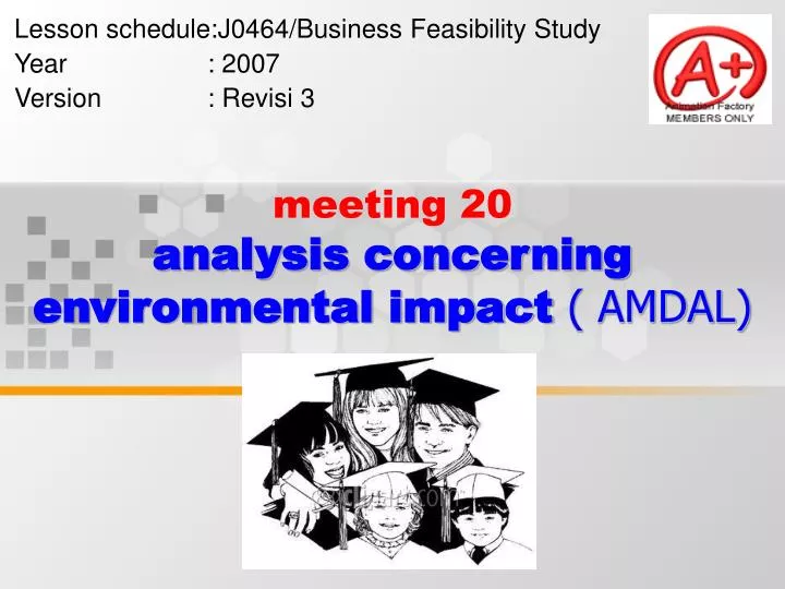 meeting 20 analysis concerning environmental impact amdal