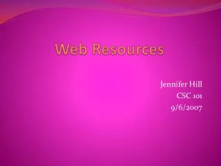 Web Resources