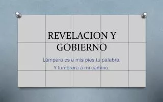 revelacion y gobierno