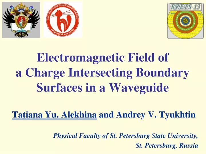 electromagnetic field of a charge intersecting boundary surfaces in a waveguide