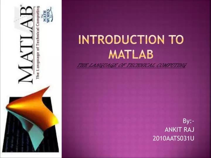 introduction to matlab the language of technical computing