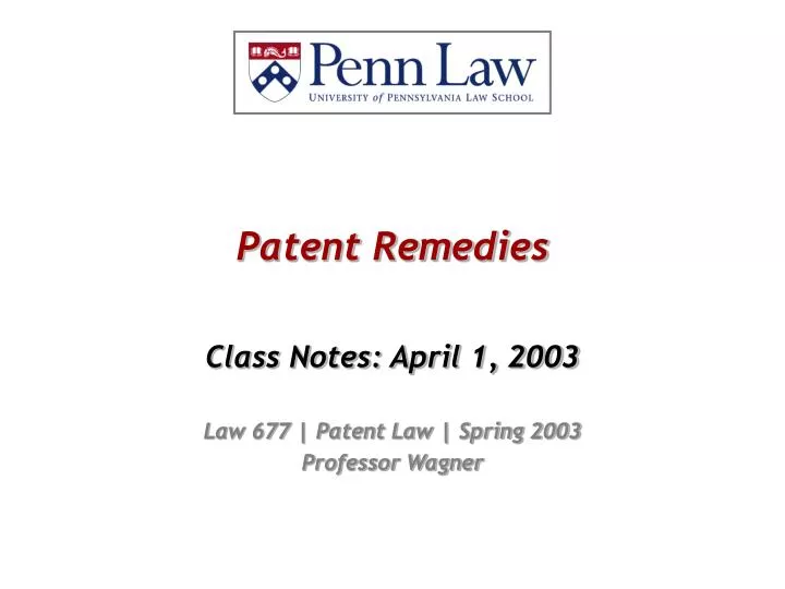 patent remedies