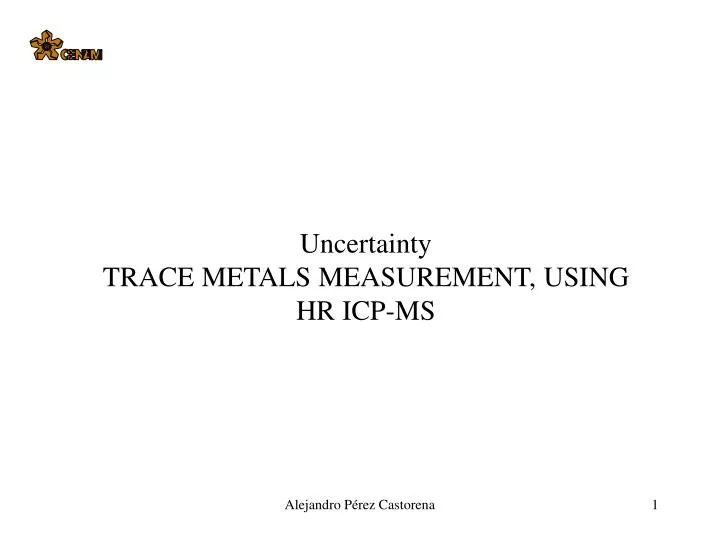 uncertainty trace metals measurement using hr icp ms