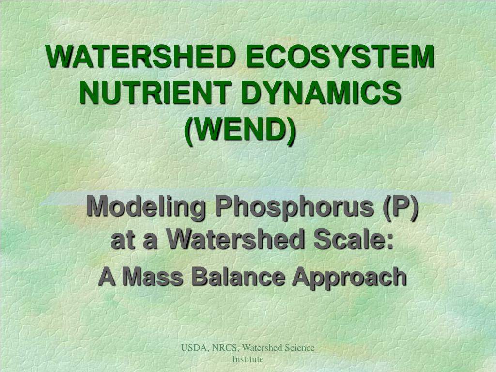 View of PPT - Enhancing Phosphorus Management Using WEND Model for Watershed ...