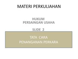 materi perkuliahan