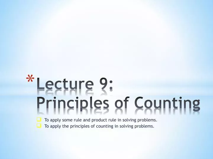 lecture 9 principles of counting