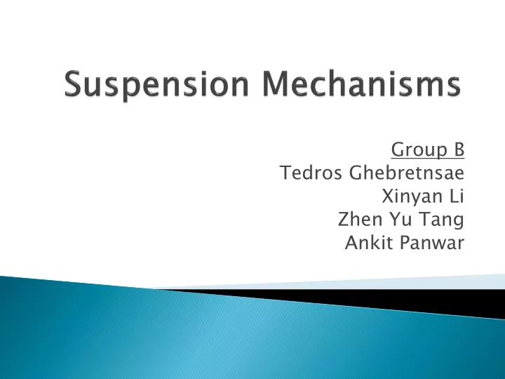 suspension mechanisms