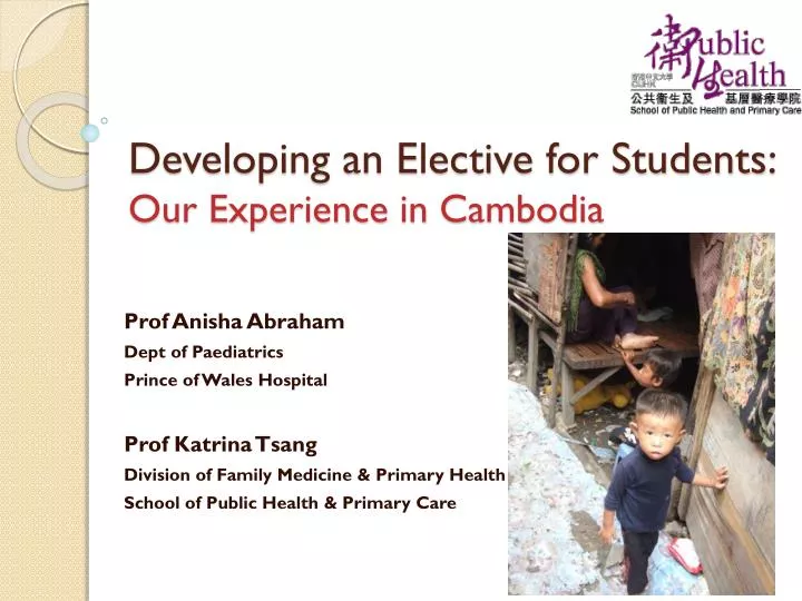 developing an elective for students our experience in cambodia