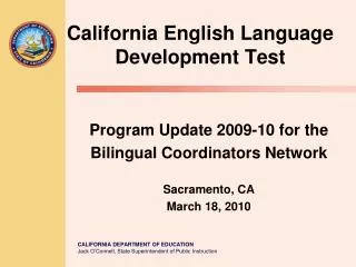 California English Language Development Test