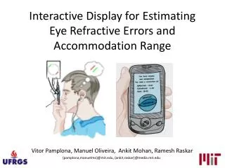 Interactive Display for Estimating Eye Refractive Errors and Accommodation Range
