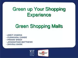 Green up Your Shopping Experience Green Shopping Malls