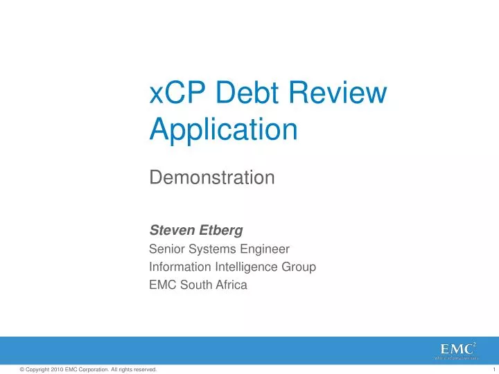 xcp debt review application