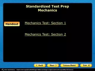 Standardized Test Prep Mechanics