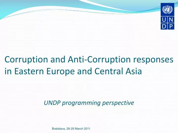 corruption and anti corruption responses in eastern europe and central asia