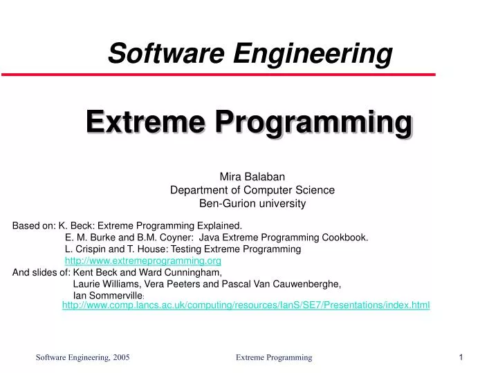 software engineering extreme programming
