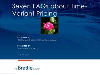 Seven FAQs about Time-Variant Pricing