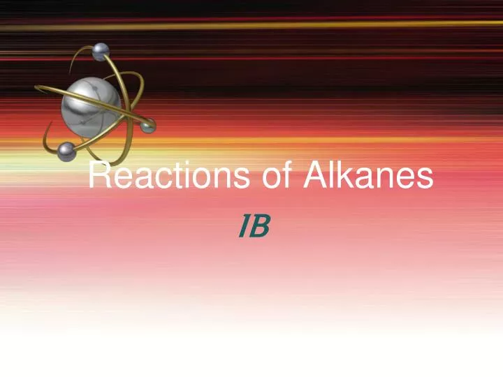 reactions of alkanes