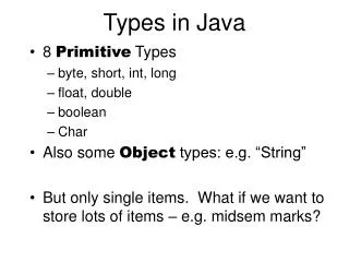 Types in Java