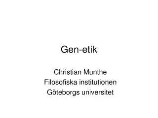 gen etik