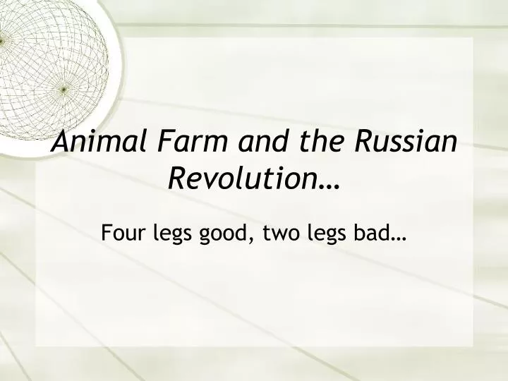 animal farm and the russian revolution