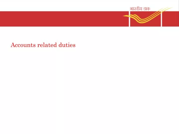 accounts related duties