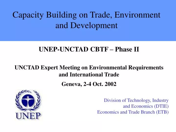 capacity building on trade environment and development