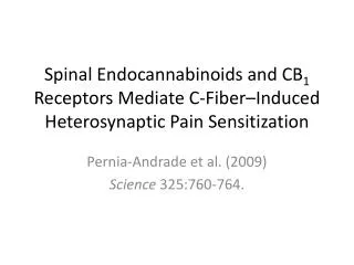 Pernia -Andrade et al. (2009) Science 325:760-764.