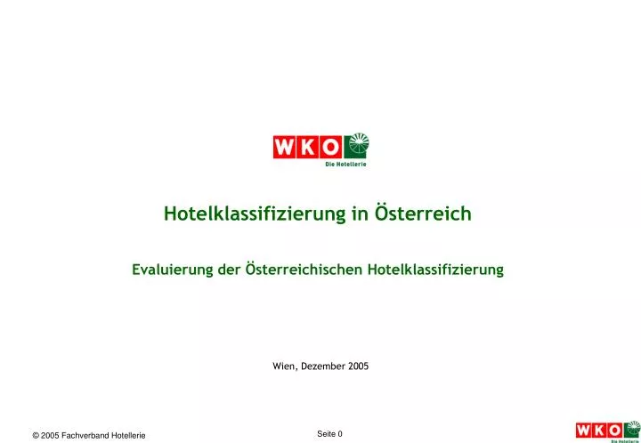 hotelklassifizierung in sterreich evaluierung der sterreichischen hotelklassifizierung