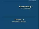 Chapter 10 Membrane Transport - slide 1