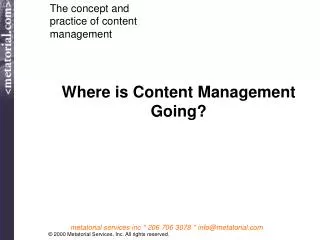Where is Content Management Going?