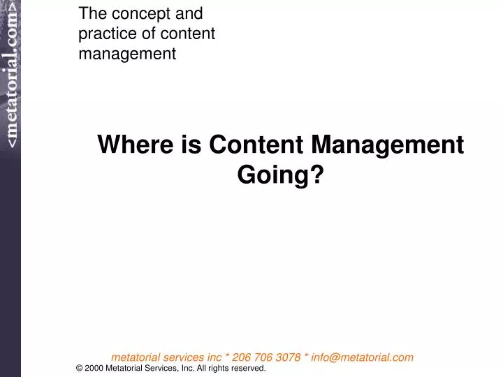 where is content management going