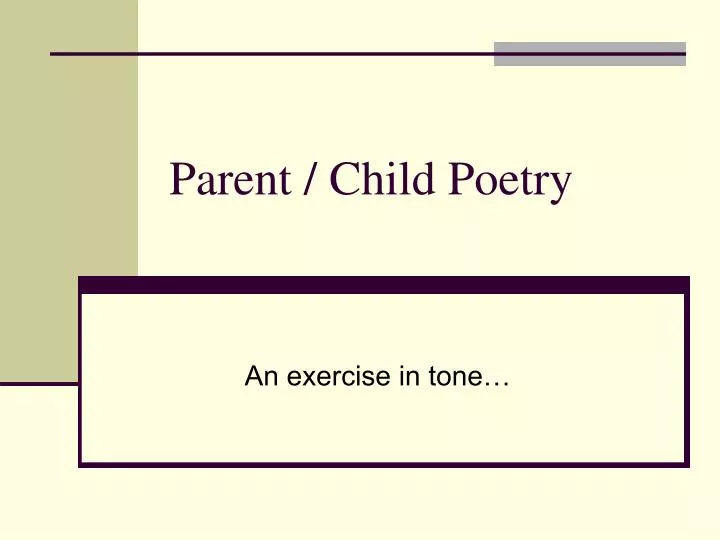 parent child poetry