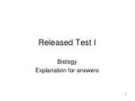 Released Test I - slide 1