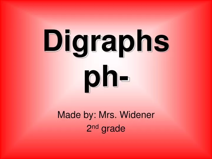 digraphs ph