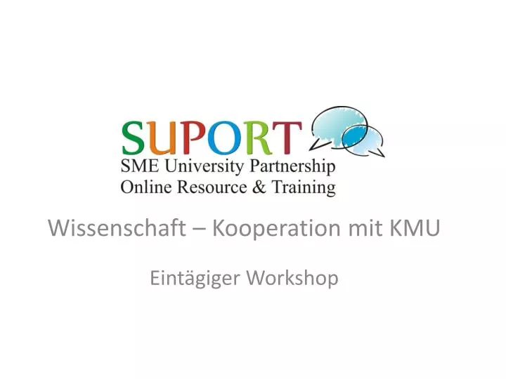 wissenschaft kooperation mit kmu eint giger workshop