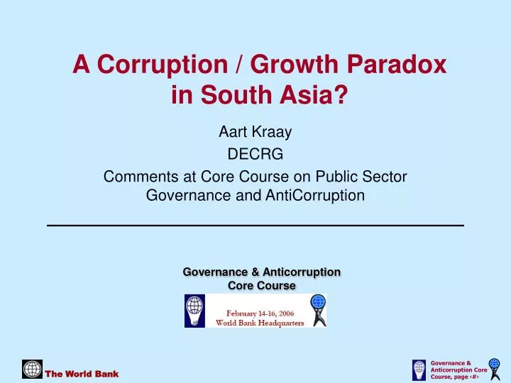 a corruption growth paradox in south asia
