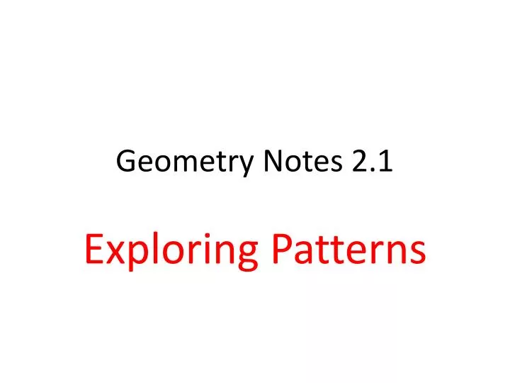 geometry notes 2 1